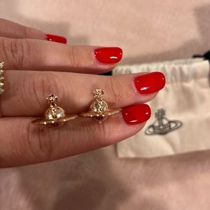 Vivienne Westwood rose gold earrings